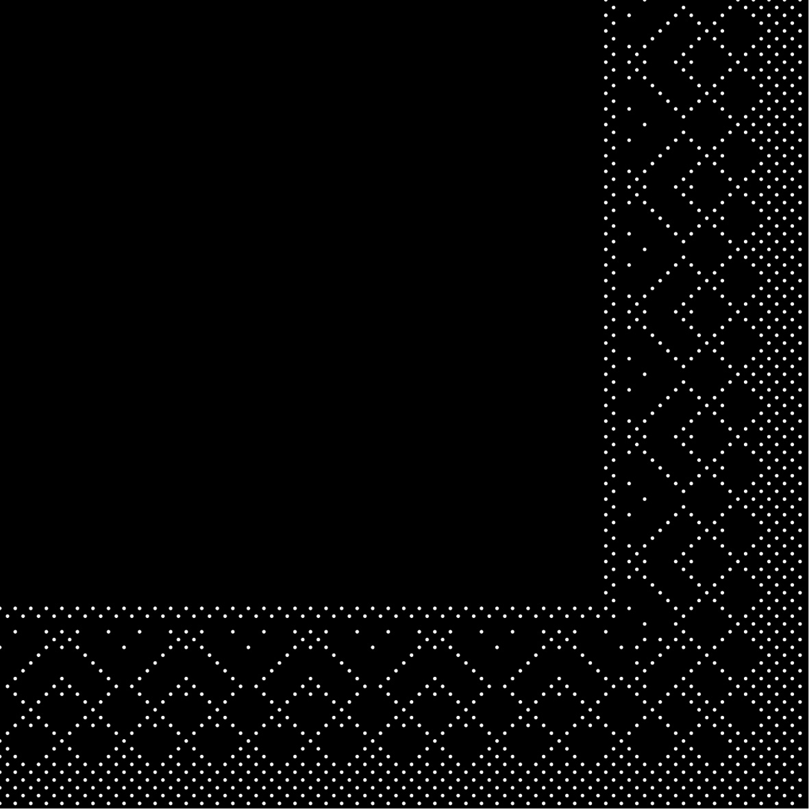 Mank Serviette 3-lagig, Tissue 1/4 Falz, 24 x 24 cm, Basic schwarz