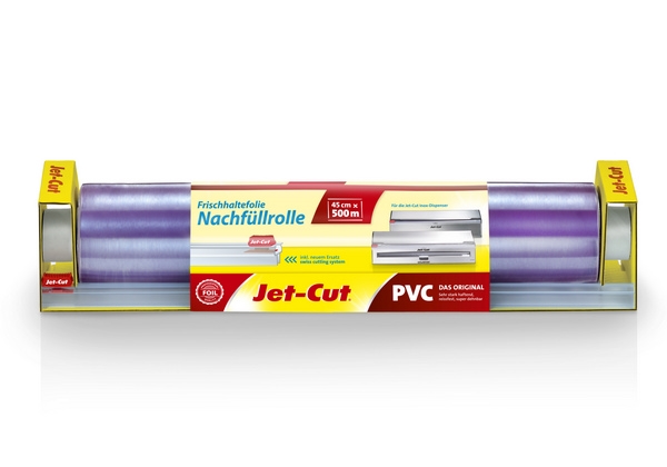 Jet-Cut Frischhaltefolie PVC 45cm x 500m, transparent (304)