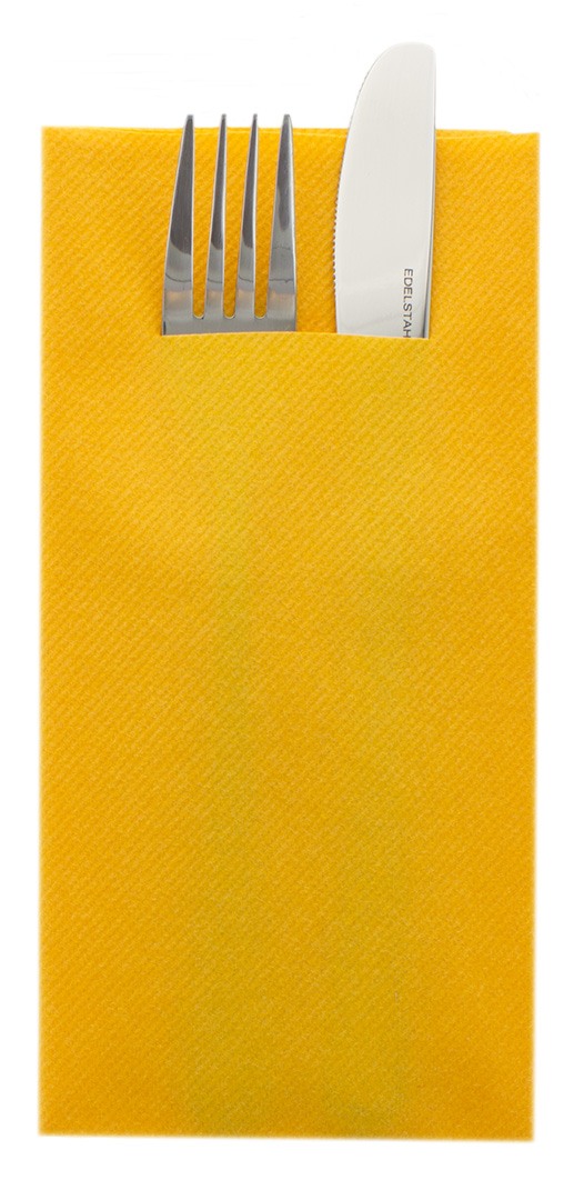 Mank Pocket-Napkins Linclass 1/8 Falz, 40 x 40 cm, Basic curry