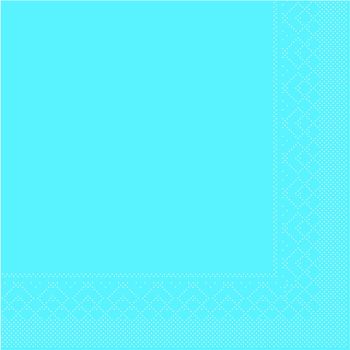 Mank Serviette 3-lagig, Tissue 1/4 Falz, 40 x 40 cm, Basic aquablau