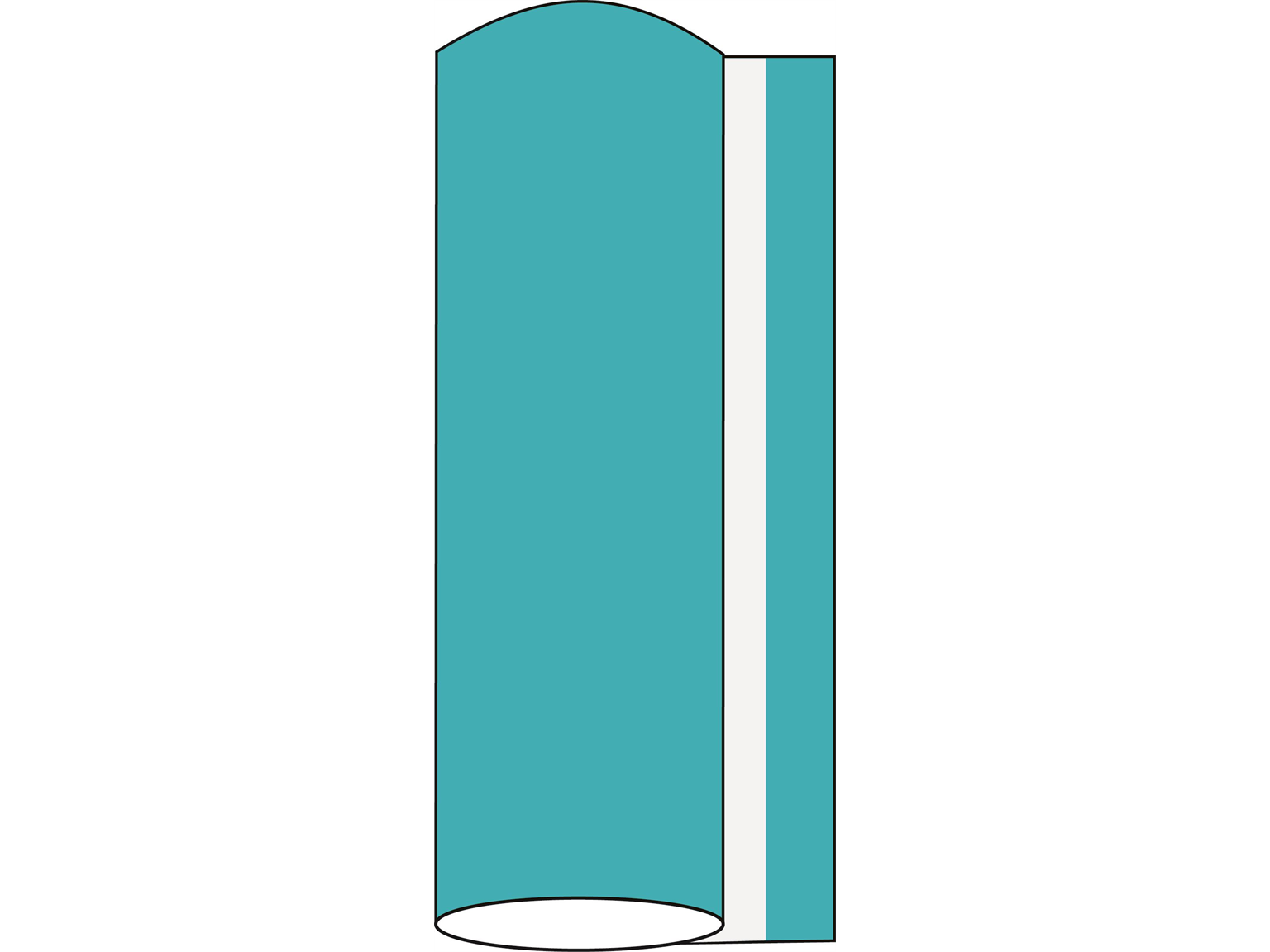 Mank Tischdeckrolle Linclass 0,80 x 40 m, Basic aquablau