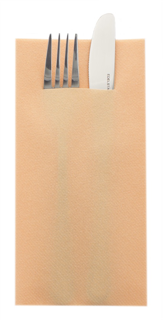 Mank Pocket-Napkins Linclass 1/8 Falz, 40 x 40 cm, Basic aprikot