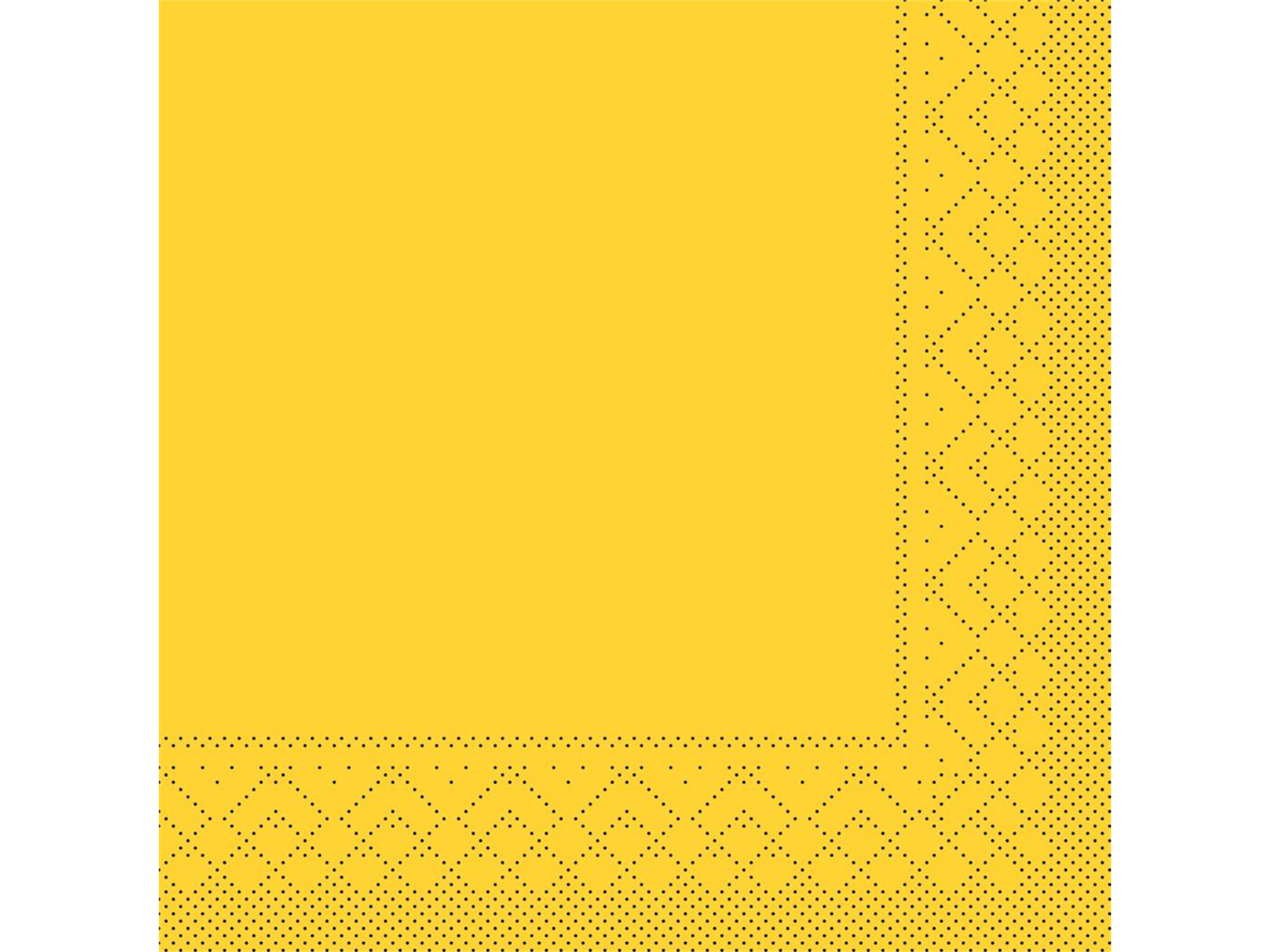 Mank Serviette 3-lagig, Tissue 1/4 Falz, 25 x 25 cm, Basic gelb