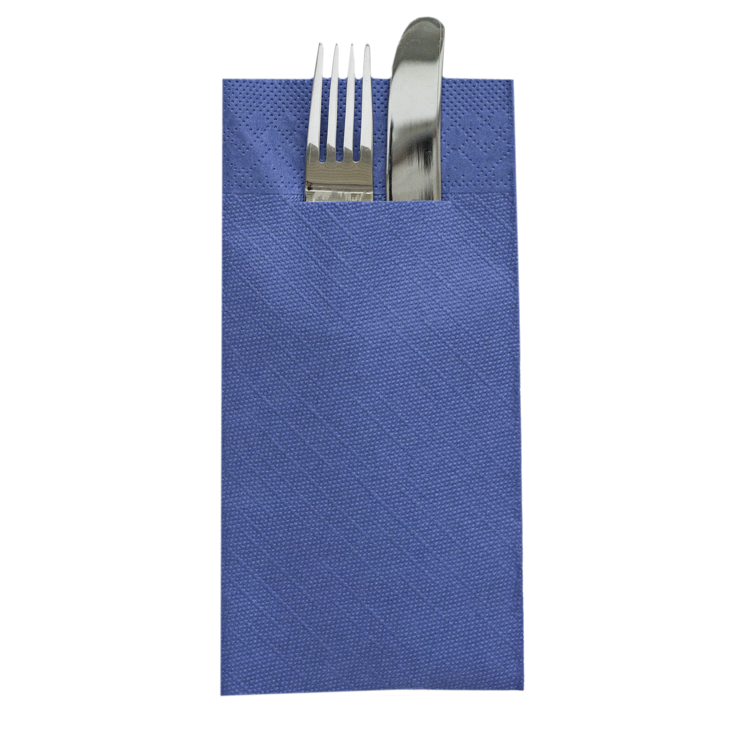 Mank Pocket-Napkins 4-lagig, Tissue-Deluxe 1/8 Falz, 40 x 40 cm, Basic blau