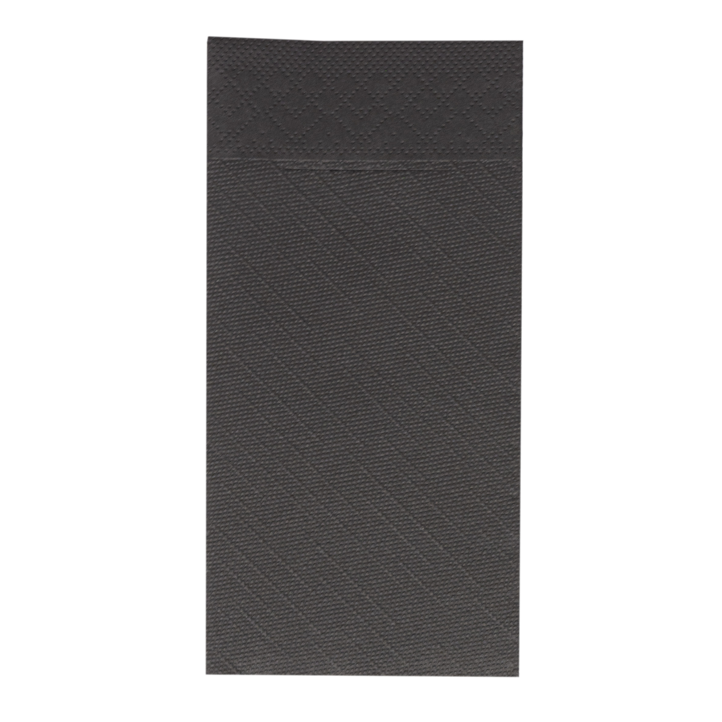 Mank Pocket-Napkins 4-lagig, Tissue-Deluxe 1/8 Falz, 40 x 40 cm, Basic schwarz