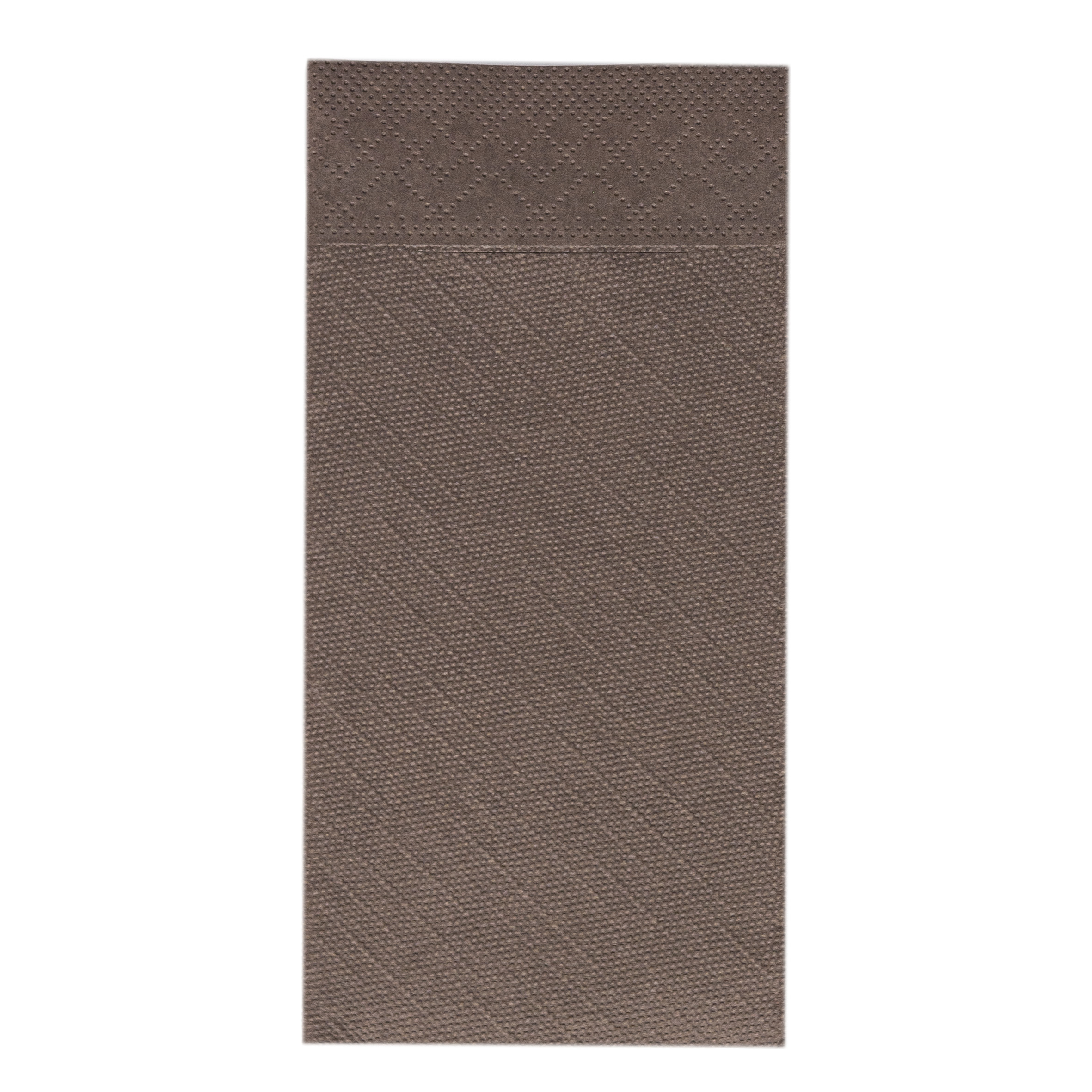 Mank Pocket-Napkins 4-lagig, Tissue-Deluxe 1/8 Falz, 40 x 40 cm, Basic braun