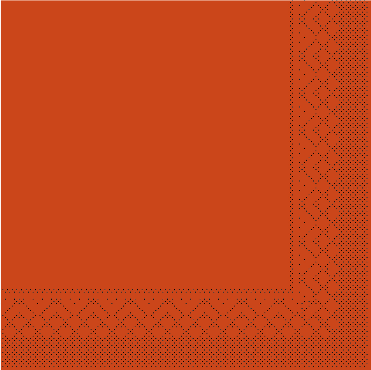 Mank Serviette 3-lagig, Tissue 1/4 Falz, 25 x 25 cm, Basic terrakotta