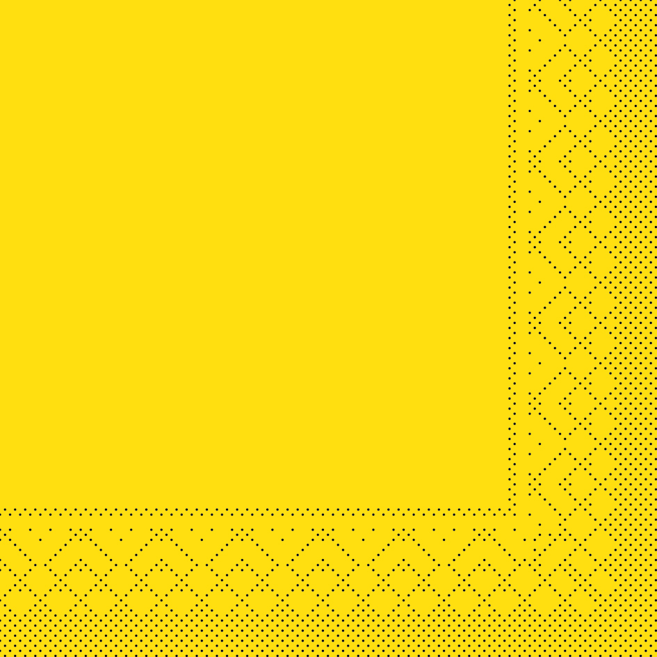 Mank Serviette 3-lagig, Tissue 1/4 Falz, 40 x 40 cm, Basic gelb