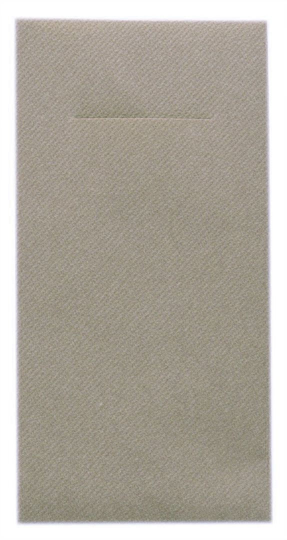 Mank Pocket-Napkins Linclass 1/8 Falz, 40 x 40 cm, Basic beige-grau