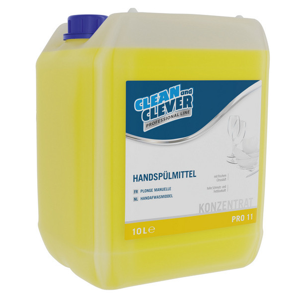 clean and clever Handspülmittel PRO 11, 10l flüssig, pH: 6 - 7, gelb