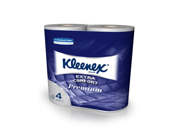 KC Kleenex Premium Toilettenpapier, Zellstoff 4-lagig, 160 Blatt, 9.8x12cm, weiss