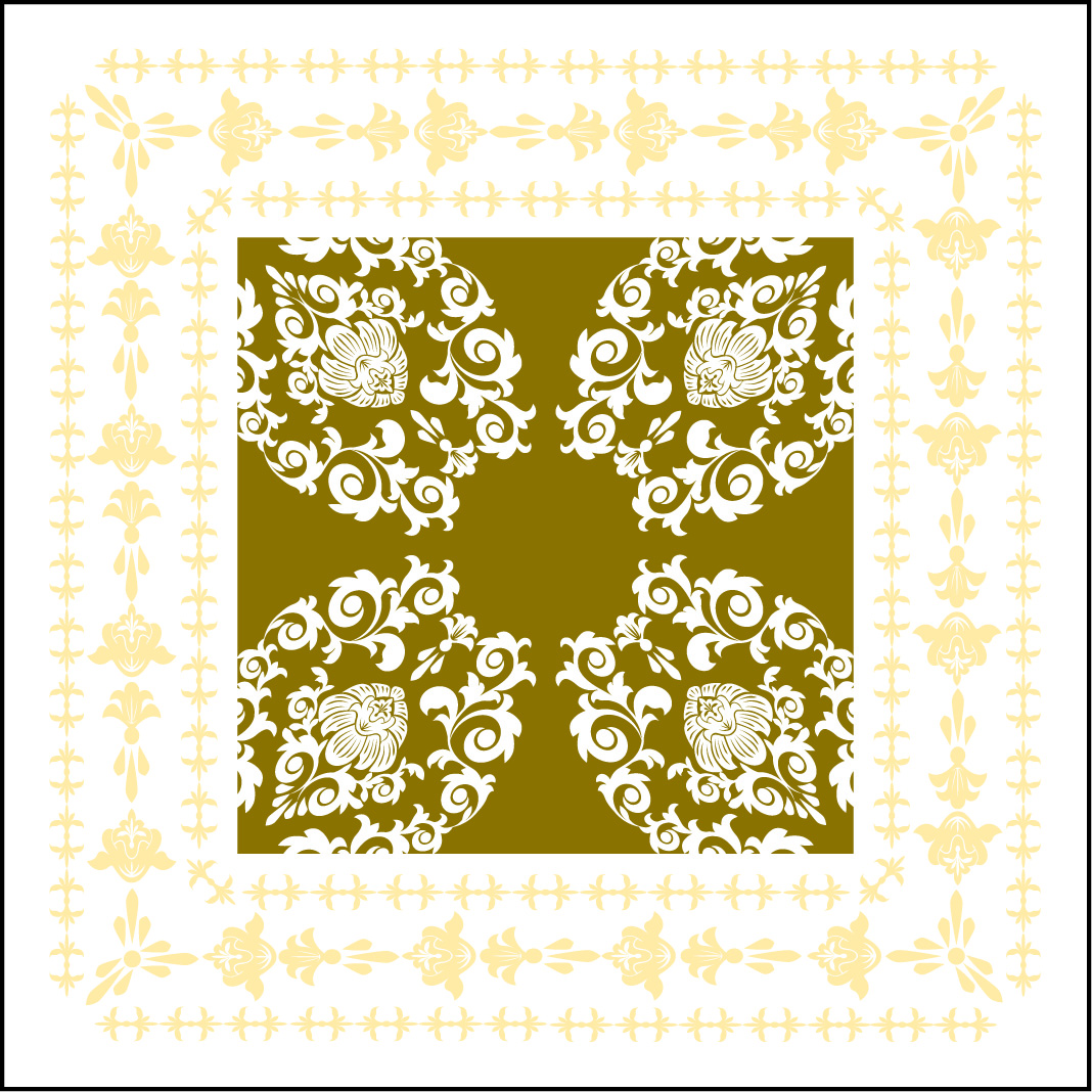 Mank Deckchen 9-lagig, Tissue 95 x 95 mm, Pascal gold-creme