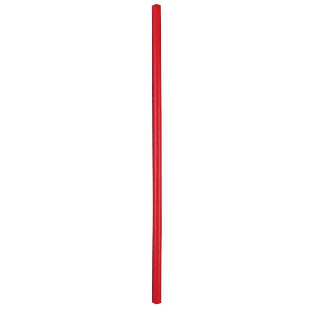 Trinkhalme 25 x 0.08cm, Papier Jumbo, gerade, rot