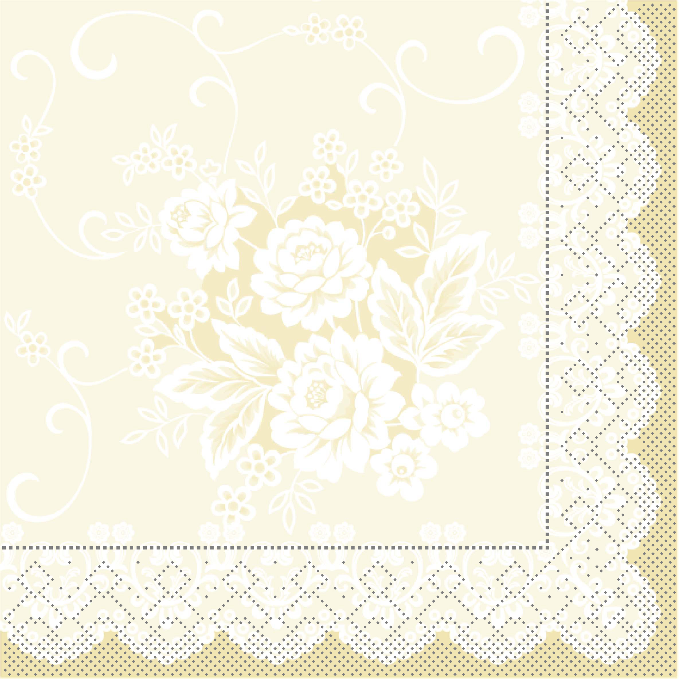 Mank Serviette 3-lagig, Tissue 1/4 Falz, 33 x 33 cm, Franziska beige