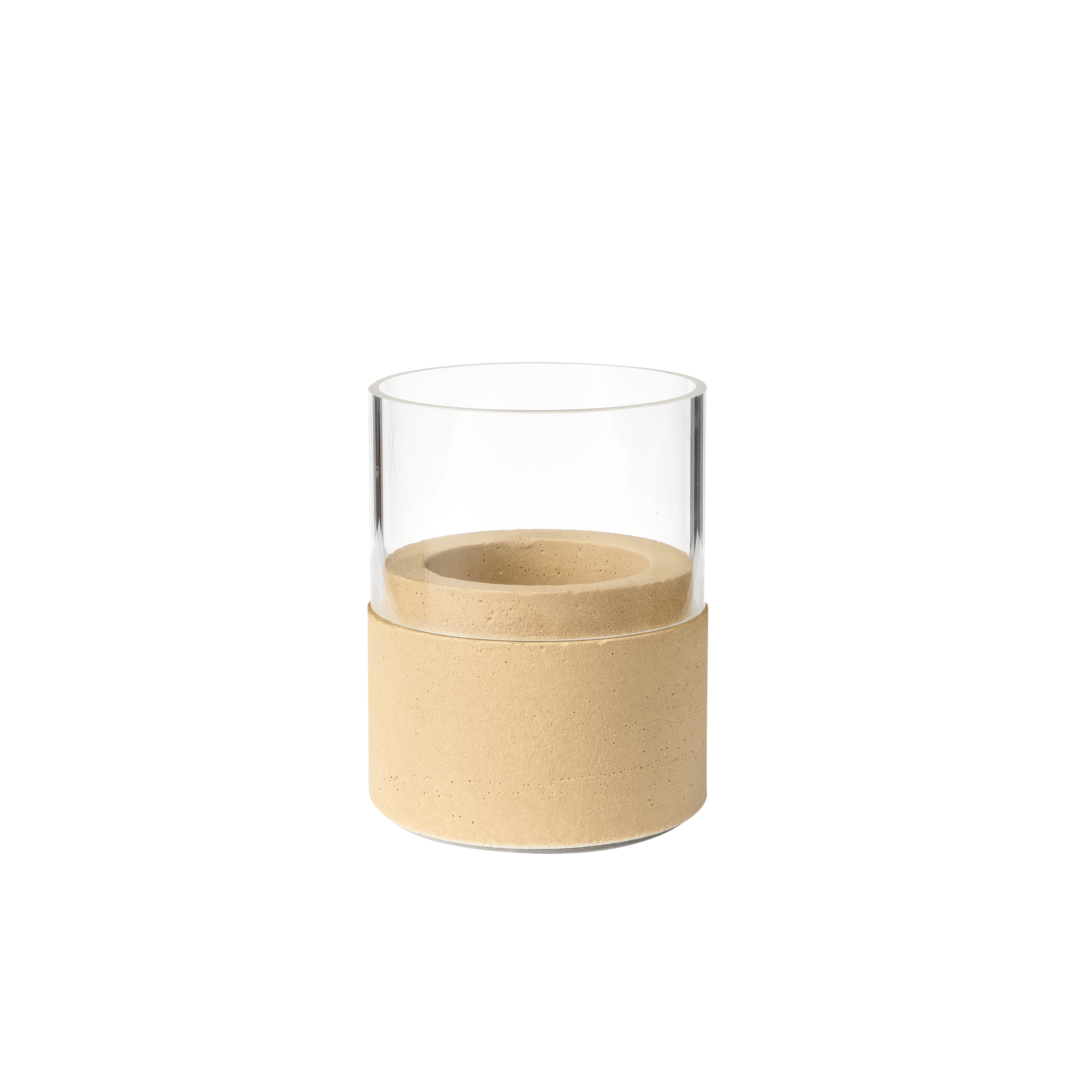 Kerzenhalter Neat , 70 x 61 mm, sand, Glas