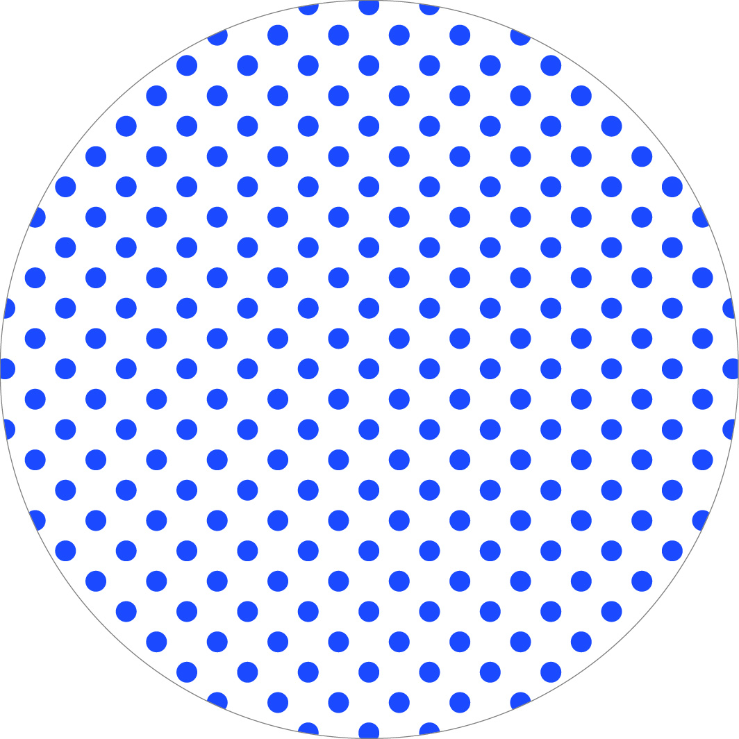 Mank Deckchen Tissue + PE 90 mm, Antonia-Punkte  blau