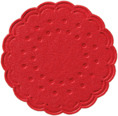 Zelltuch-Untersetzer , Ø 7,5 cm, rot