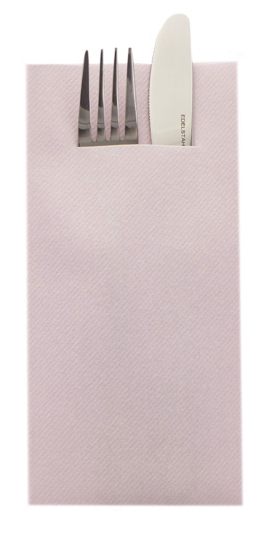 Mank Pocket-Napkins Linclass 1/8 Falz, 40 x 40 cm, Basic altrosa
