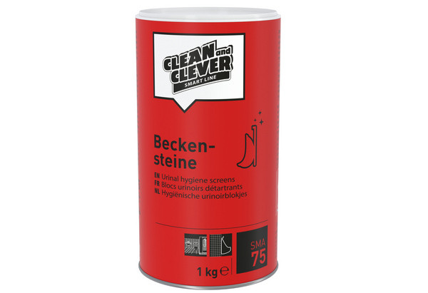 clean and clever Beckensteine SMA 75, 1kg fruchtiger Duft, ca. 32 Steine, hellgrün
