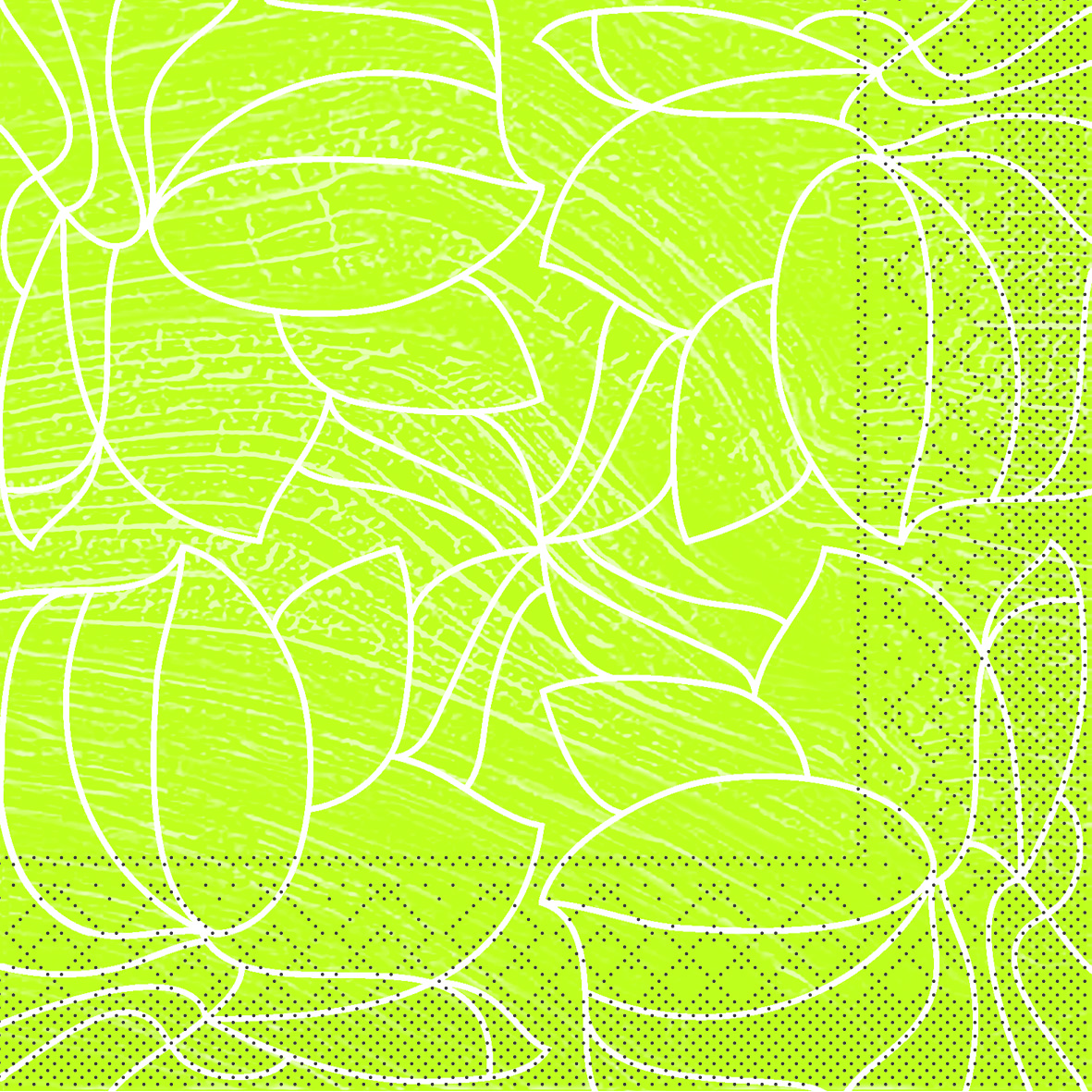 Mank Serviette 3-lagig, Tissue 1/4 Falz, 40 x 40 cm, Hugo hellgrün