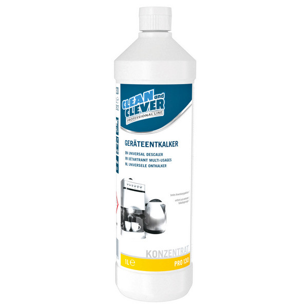 clean and clever Geräteentkalker, 1l PRO 130, geruchlos, flüssig, pH: 