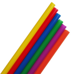 Trinkhalm Jumbo, 250x8mm, PS farbig assortiert (00650023)